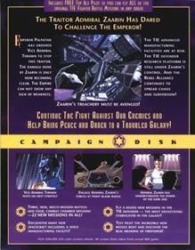 Star Wars: TIE Fighter: Defender of the Empire  - Box - Back Image