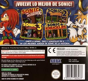 Sonic Classic Collection - Box - Back Image