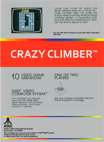 Crazy Climber - Fanart - Box - Back