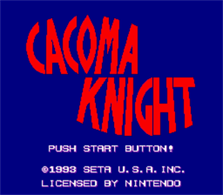 Cacoma Knight in Bizyland - Screenshot - Game Title Image