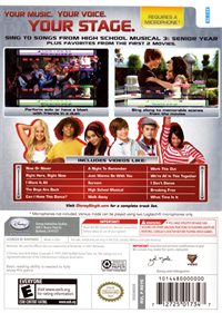 Disney Sing It: High School Musical 3: Senior Year - Box - Back Image