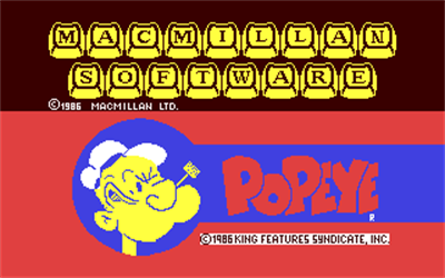 Popeye (1986) - Screenshot - Game Title Image