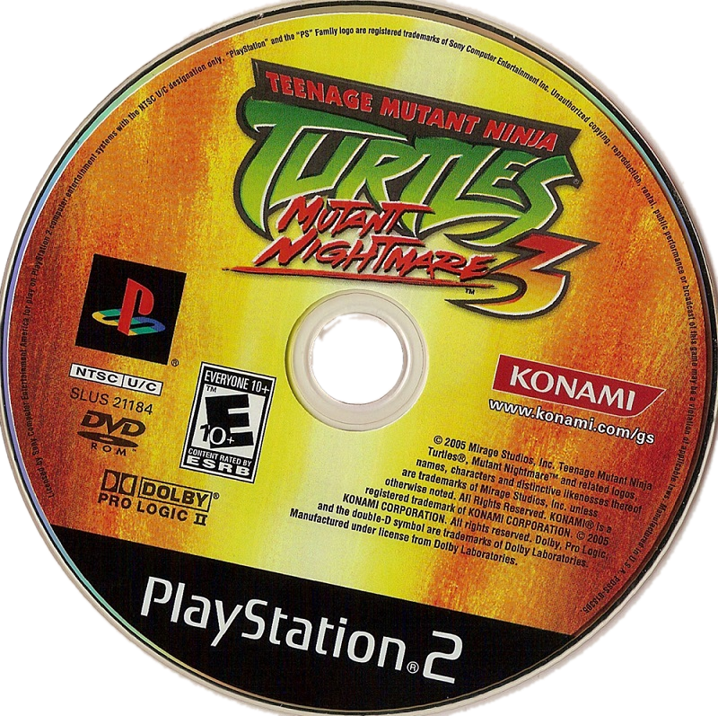 Mutant ninja turtles 3 mutant nightmare. TMNT 3 ps2. Teenage Mutant Ninja Turtles 3 ps2. Тмнт 2007 ps3 диск. Mutant Nightmare ps2 обложка.