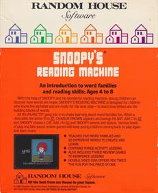 Snoopy's Reading Machine - Box - Back Image