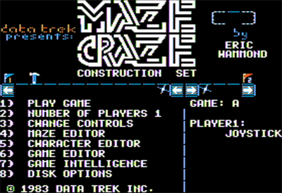 Maze Craze Construction Set - Screenshot - Game Select Image