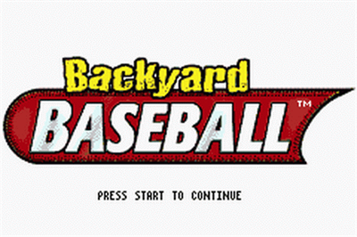 Backyard Baseball - Screenshot - Game Title Image