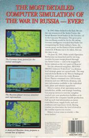 Second Front: Germany Turns East - Box - Back Image