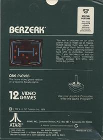 Berzerk - Box - Back Image