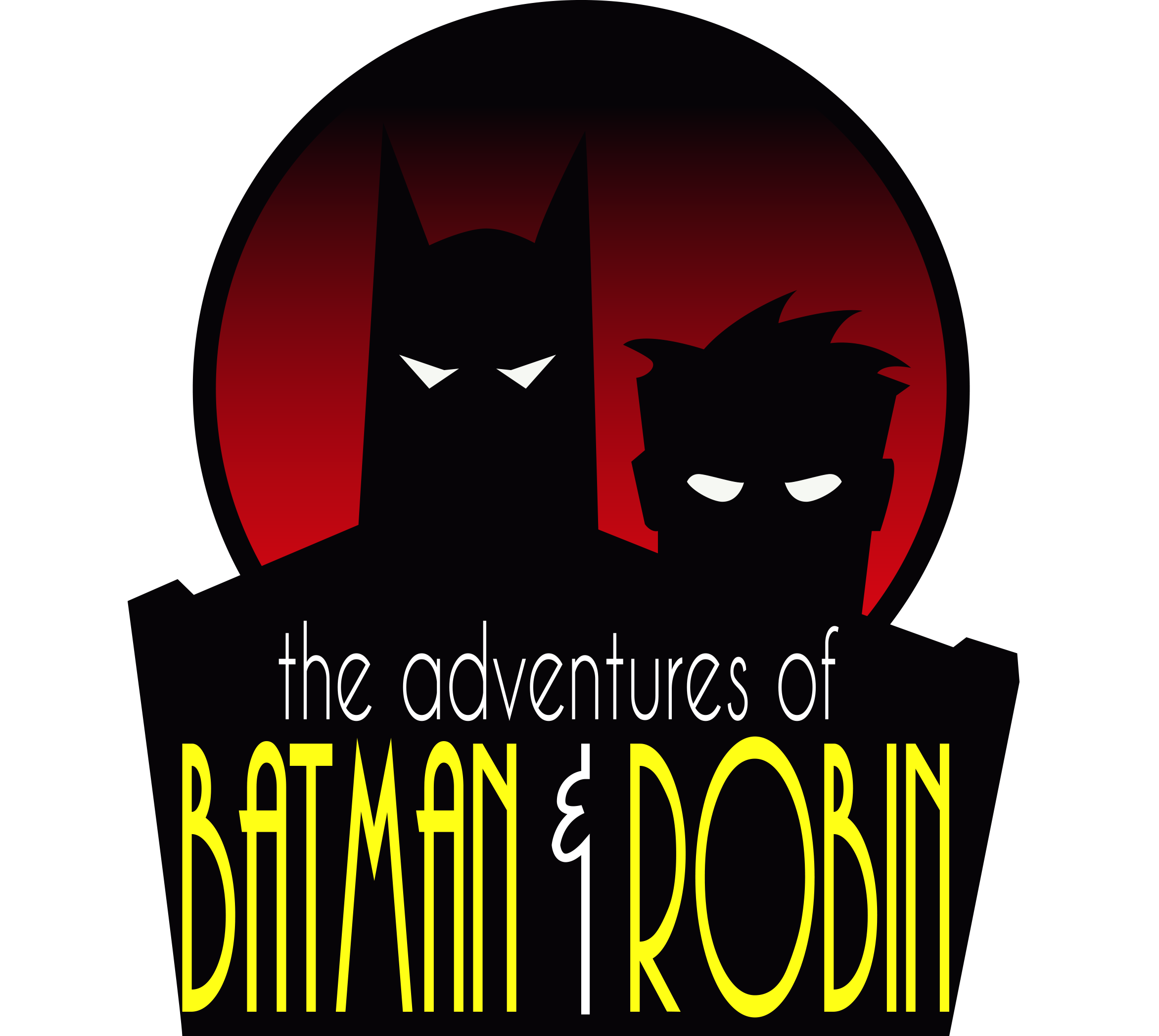 The adventures of batman robin. The Adventures of Batman and Robin Робин. Fatman Adventures. Бэтмен и Робин силуэт.