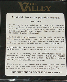 The Valley - Box - Back Image