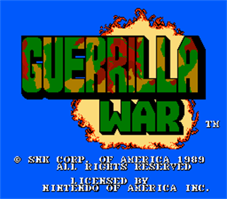Guerrilla War - Screenshot - Game Title Image