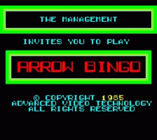 Arrow Bingo - Screenshot - Game Title Image