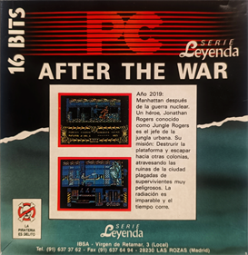 After the War - Box - Back Image