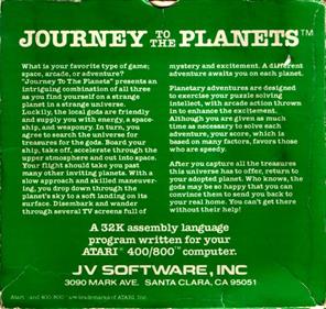 Journey to the Planets - Box - Back Image