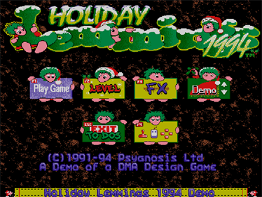Holiday Lemmings (1994) - Screenshot - Game Title Image