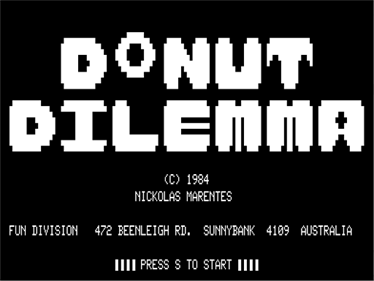 Donut Dilemma - Screenshot - Game Title Image
