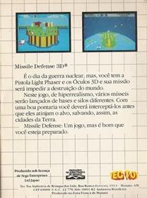 Missile Defense 3-D - Box - Back Image