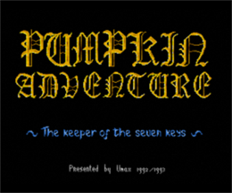 Pumpkin Adventure II: The Keeper of the Seven Keys - Screenshot - Game Title Image