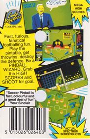 Soccer Pinball - Box - Back Image
