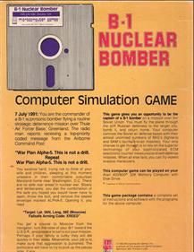B-1 Nuclear Bomber - Box - Back Image