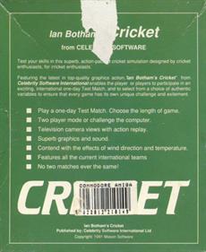 Ian Botham's Cricket - Box - Back Image