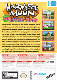 Harvest Moon: My Little Shop - Box - Back Image