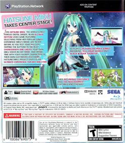 Hatsune Miku: Project DIVA F - Box - Back Image