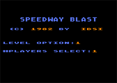 Speedway Blast - Screenshot - Game Title Image