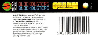 Blockbusters: Gold Run - Box - Back Image