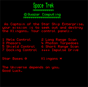 Space Trek - Screenshot - Game Title Image