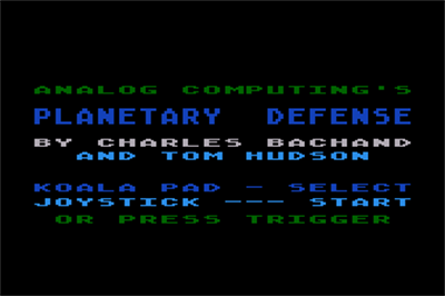 Planetary Defense - Screenshot - Game Title Image