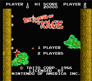 The Legend of Kage - Screenshot - Game Title Image