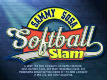 Sammy Sosa Softball Slam - Screenshot - Game Title Image
