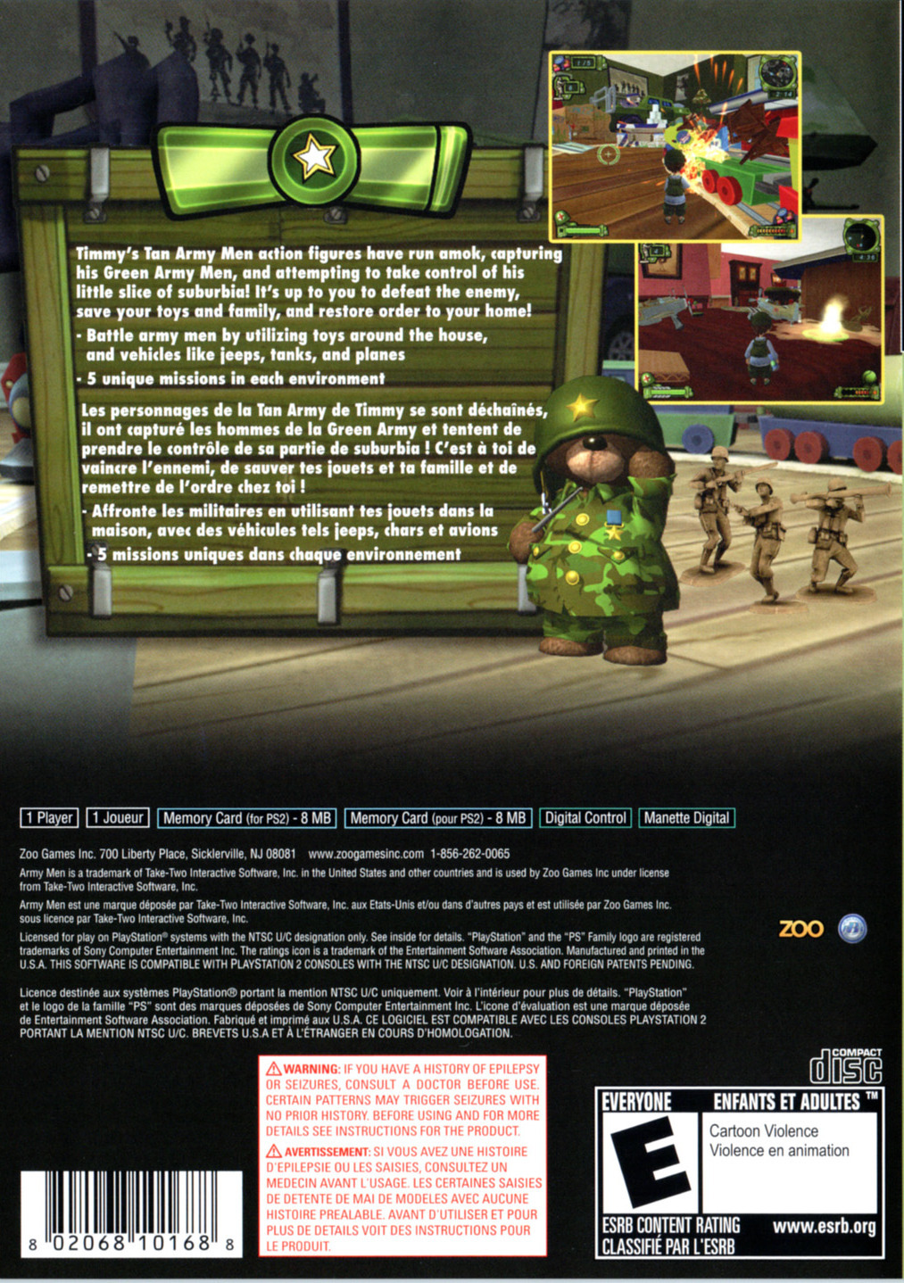 Jogo Army Men: Soldiers of Misfortune - PS2