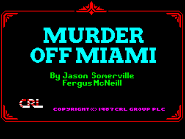 Murder off Miami - Screenshot - Game Title Image