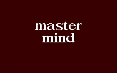 64 Mastermind: A Game of Logic - Screenshot - Game Title Image