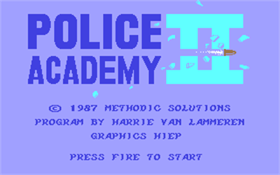 Police Academy II - Screenshot - Game Title Image