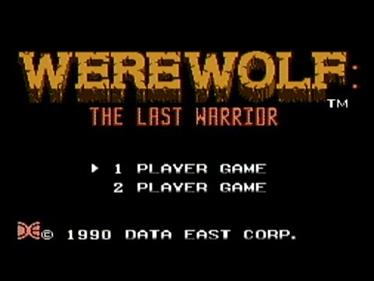 Werewolf: The Last Warrior - Screenshot - Game Title Image