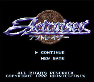 Actraiser - Screenshot - Game Title Image