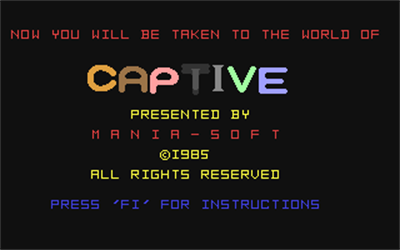 Captive - Screenshot - Game Title Image