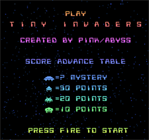 Tiny Invaders  - Screenshot - Game Title Image