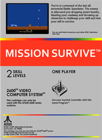 Mission Survive - Fanart - Box - Back