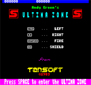 Ultima Zone - Screenshot - Game Title Image
