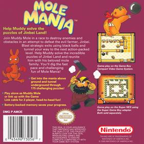 Mole Mania - Box - Back - Reconstructed Image