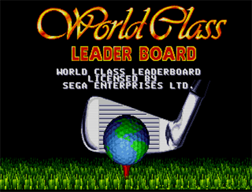 World Class Leaderboard Golf - Screenshot - Game Title Image