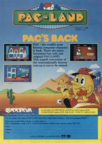 Pac-Land - Advertisement Flyer - Front Image