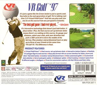 VR Golf '97 - Box - Back Image