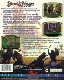 Advanced Dungeons & Dragons: Blood & Magic - Box - Back Image