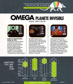 Omega: Planète Invisible - Box - Back Image