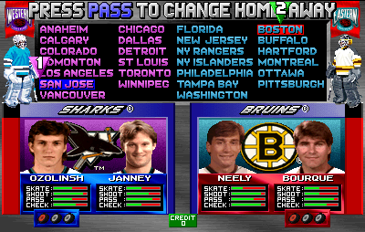 NHL Open Ice: 2 on 2 Challenge - Screenshot - Game Select Image